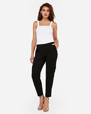 fitted ribbed square neck tank | Express