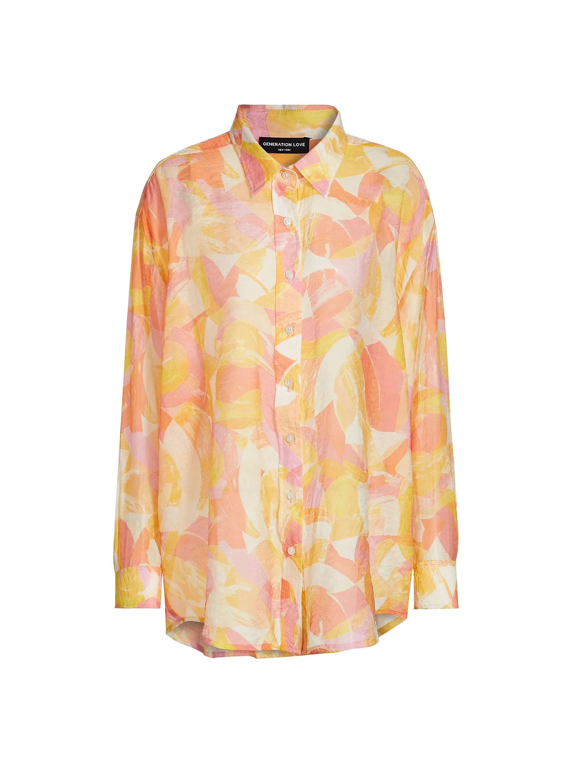 Benson Abstract Button-Front Shirt | Saks Fifth Avenue