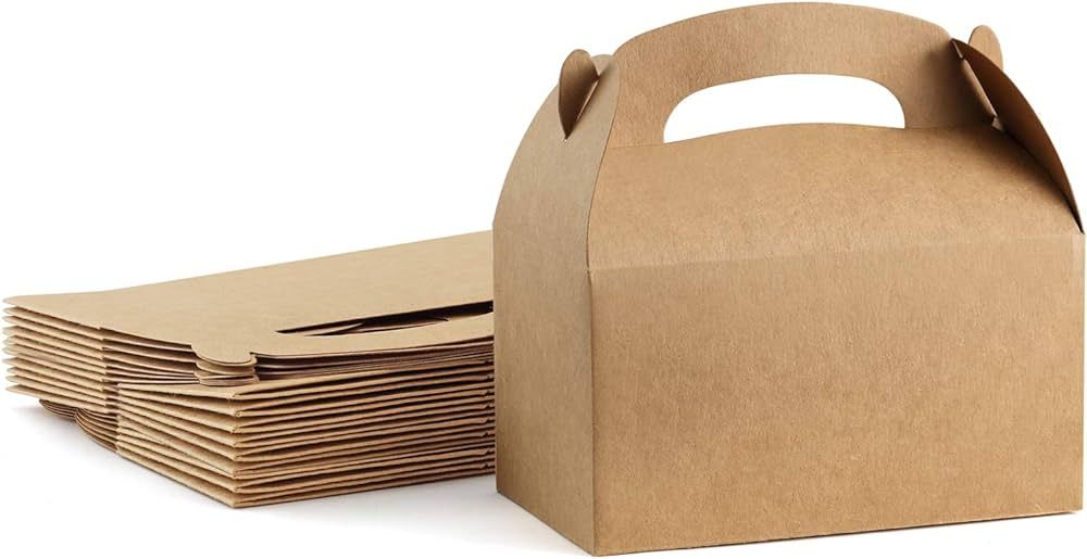 ValBox Treat Boxes 30 Pack Brown Kraft Paper Gable Gift Boxes - Goodies Favor Box for Kids' Birth... | Amazon (US)