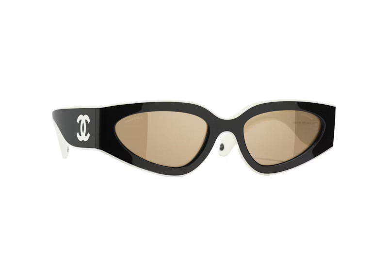 Women's Chanel Cat Eye Sunglasses in Black/White (6056 1656/53) | StockX