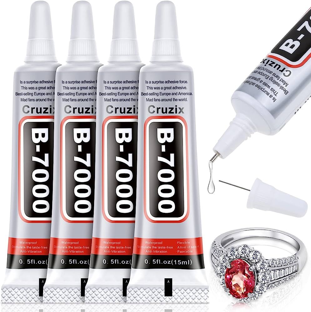B-7000 Glue Clear for Rhinestone Crafts, Jewelry and Bead Adhesive B7000 Semi Fluid High Viscosit... | Amazon (US)