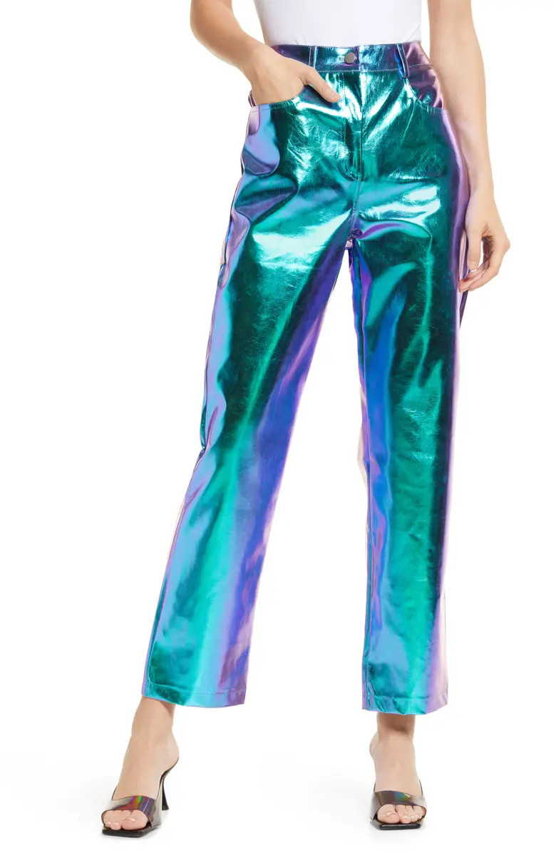 Shiny Straight Leg Pants | Nordstrom