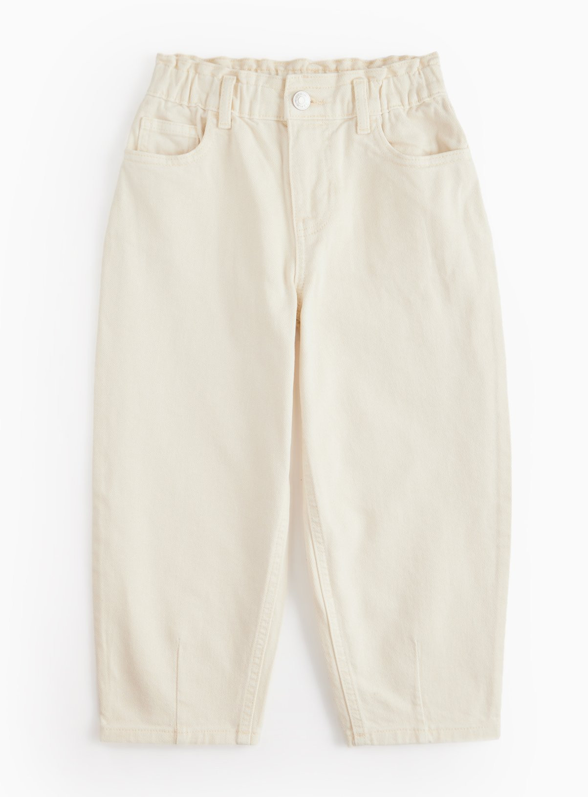 Cream Denim Barrel Leg Jeans 11 years | argos.co.uk