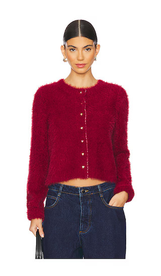 Free People Celeste Cardi in Red. - size XS | Revolve Clothing (Global)