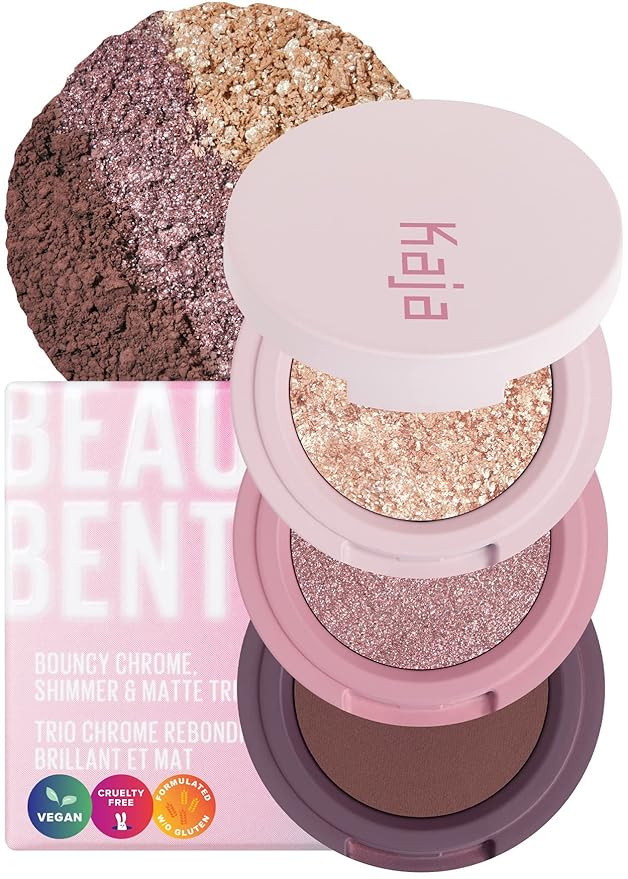 Kaja Eye Bento Collection - Bouncy Eyeshadow Trio | 17 Mauve Bouquet | Mauve Berry Tone | Vegan, ... | Amazon (US)