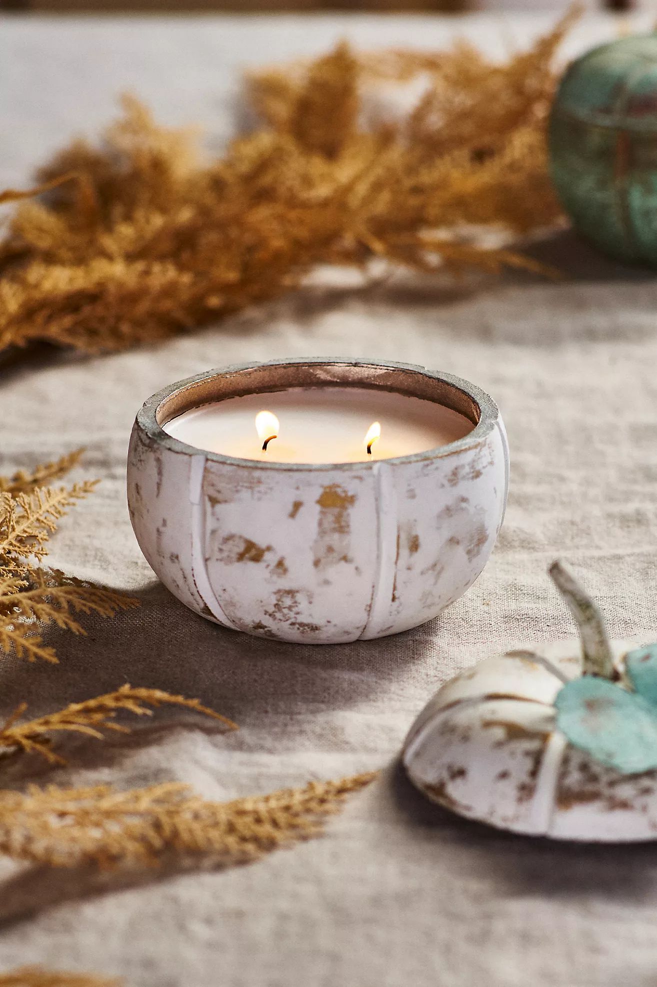 Antiqued Gourd Candle, Pumpkin Cardamom | Anthropologie (US)