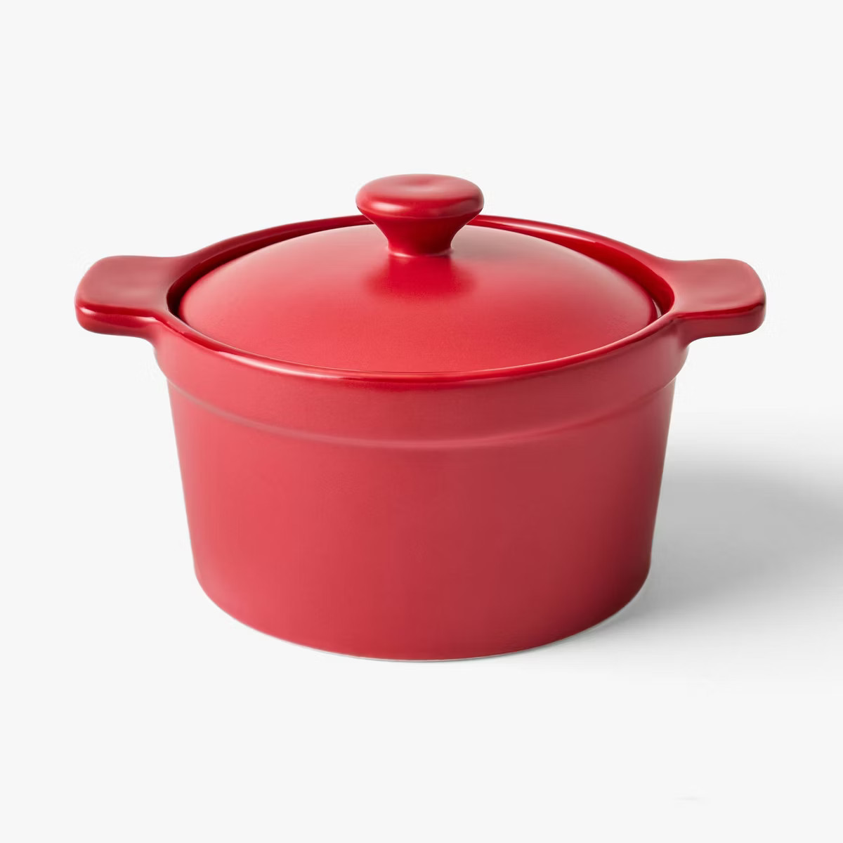 9.46oz Round Stoneware Mini Dutch Oven Red - Figmint™ | Target