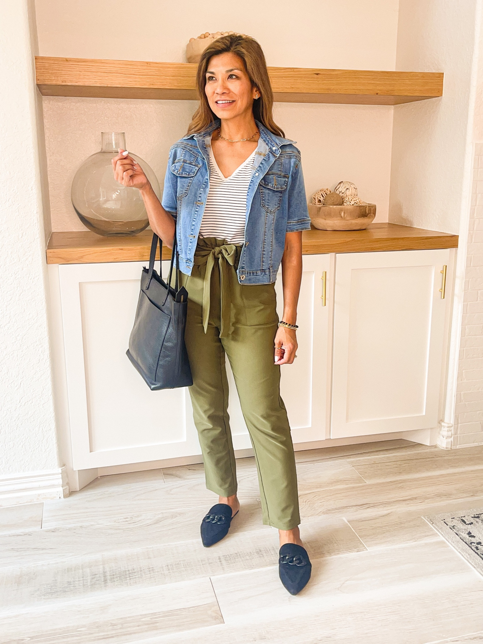 Teacher Outfit, Amazon finds
Striped shirt in small tts
Denim jacket in small tts
Pants in small tts
Shoes tts

#LTKstyletip #LTKworkwear #LTKSeasonal