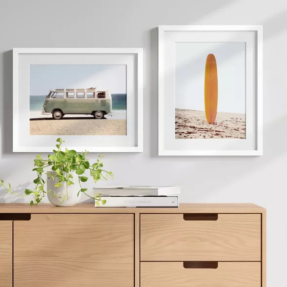 (Set of 2) 16" x 20" Van and Surfboard Framed Wall Art - Project 62™ | Target