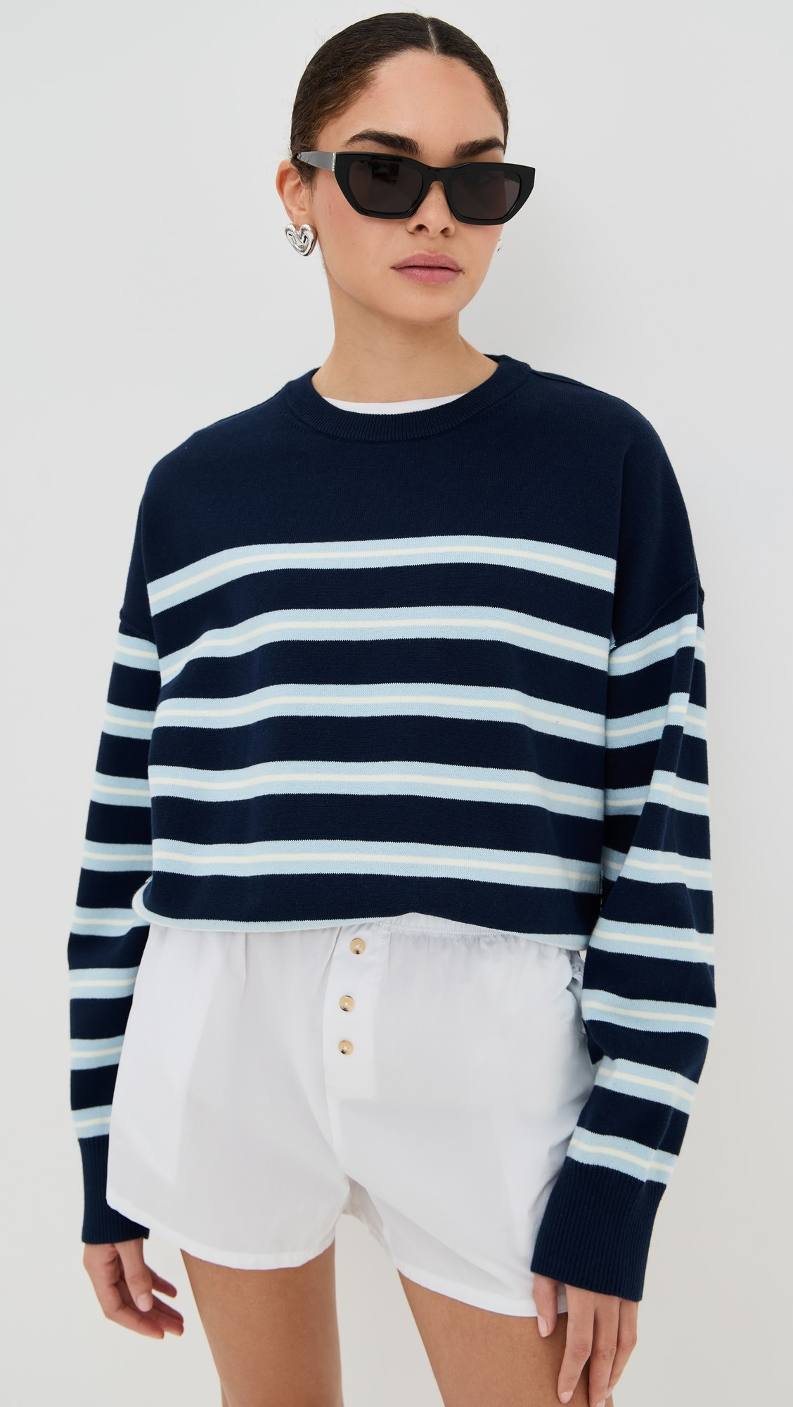 Striped Boxy Pullover | Shopbop