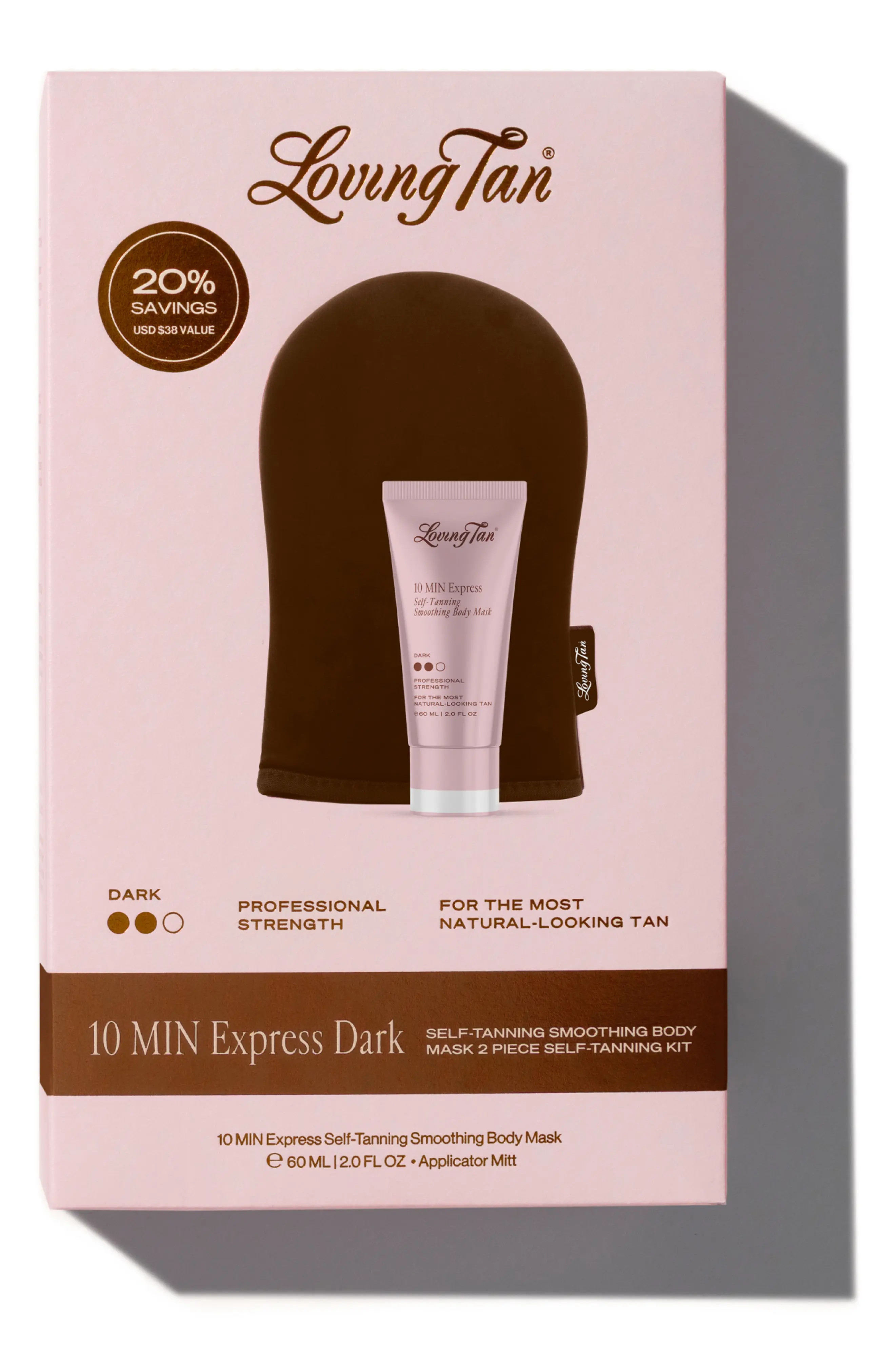 Loving Tan 10 Minute Express Dark Self-Tanning Smoothing Body Mask 2-Piece Kit $38 Value (Women) ... | Nordstrom