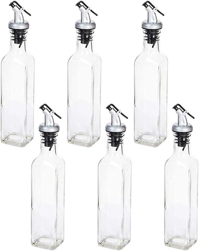 Tebery 6 Pack Glass Olive Oil Dispenser Bottle 250ML Oil and Vinegar Dispenser Set Oil & Vinegar ... | Amazon (US)