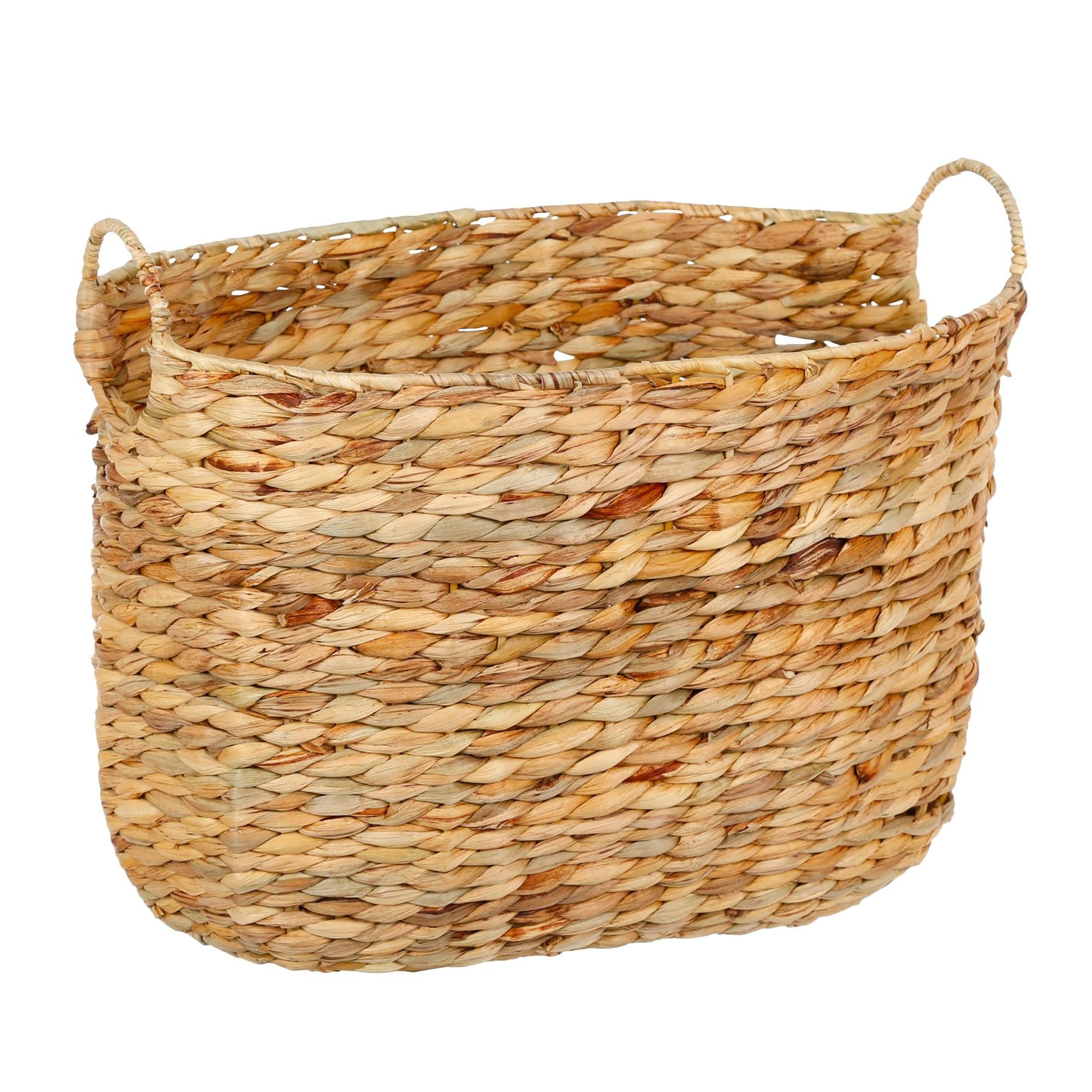 Medium Oval Woven Hamper Tote - Natural-Natural-4076325369715   | Burkes Outlet | bealls