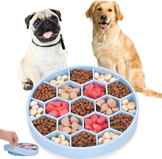 ALLYGOODS Silicone Slow Feeder Dog Bowls Large Breed/Medium Sized Dog/Small Breed - Dog Food Bowl... | Amazon (US)