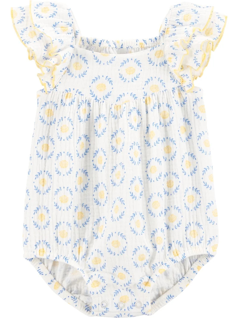 Carter's Child of Mine Baby Girl Bubble Romper, Sizes 0/3-24 Months | Walmart (US)
