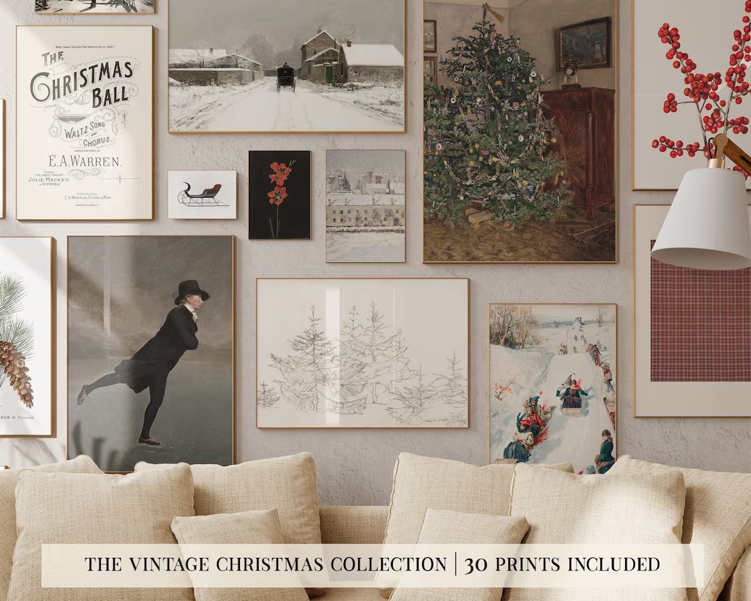 Vintage Christmas Prints Mega Bundle  30 CHRISTMAS PRINTABLES - Etsy | Etsy (US)