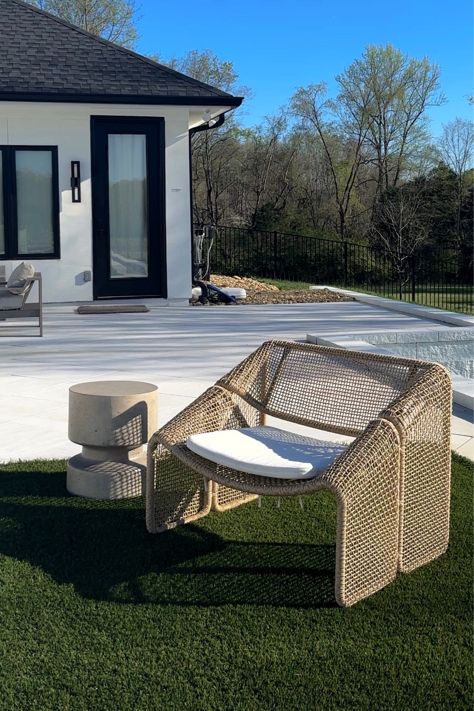 Obsessing over this Selma Rattan Outdoor Chair and Nala Industrial Grey Concrete Outdoor End Table combo. The best thing about this outdoor set is that it is truly weather resistant and it never changes it’s natural color through the seasons. highly recommend for a long term investment. 

#ltkhome #ltkoutdoorfurniture #ltkoutdoor #ltkaccentpieces #ltkhomedesign 

#LTKsalealert #LTKhome #LTKSeasonal