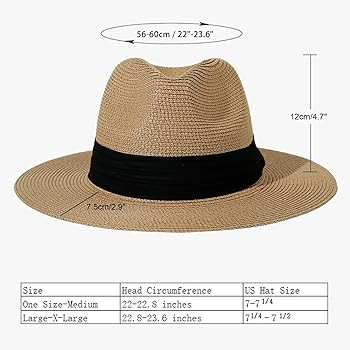 Lanzom Women Wide Brim Straw Panama Roll up Hat Fedora Beach Sun Hat UPF50+ | Amazon (US)