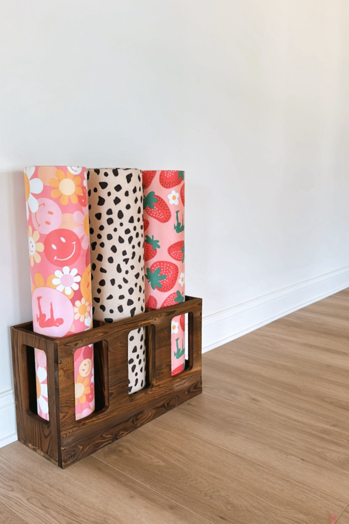 Cutest  yoga mats + holder! 