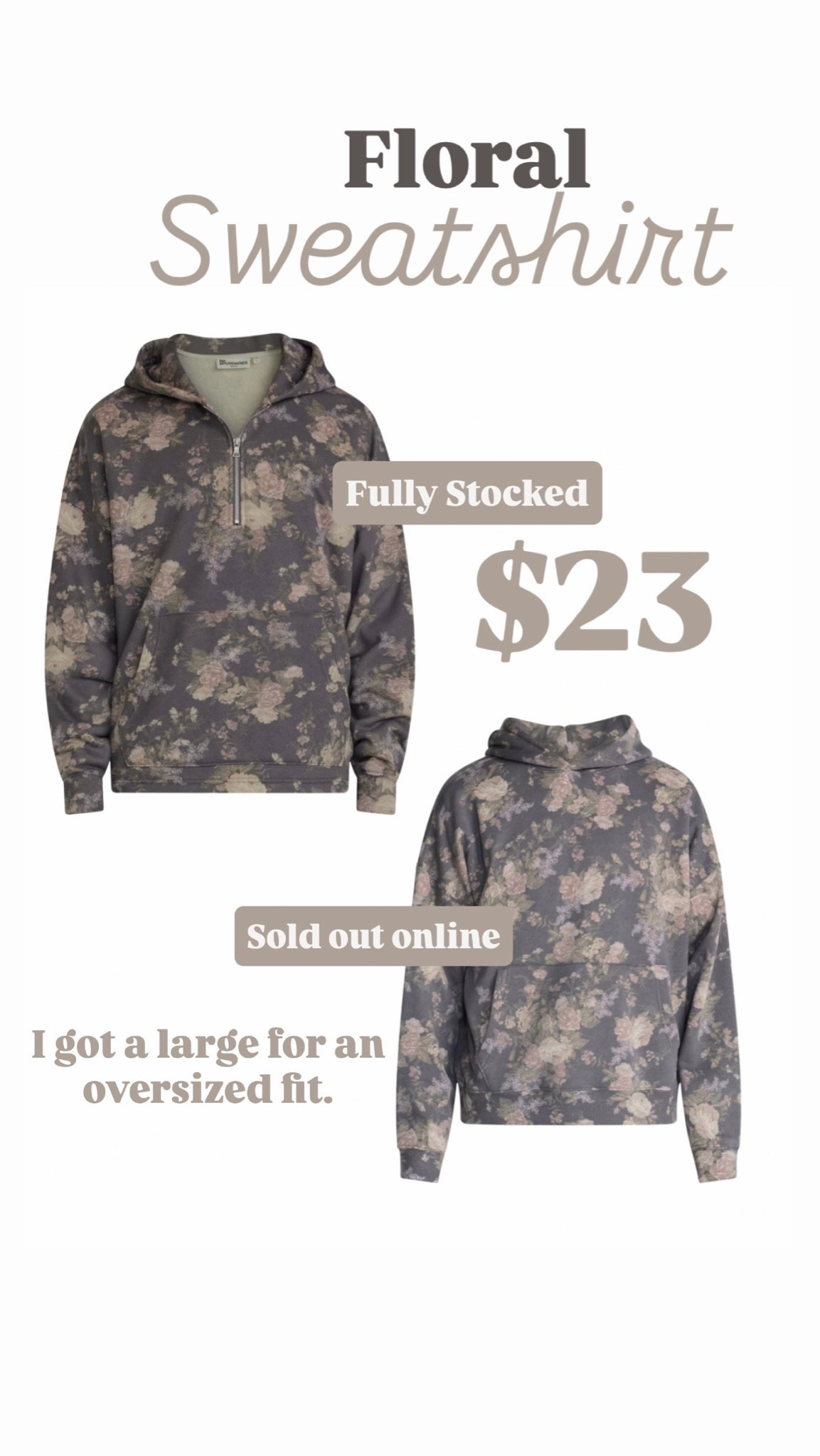 Floral Sweatshirt @Walmart