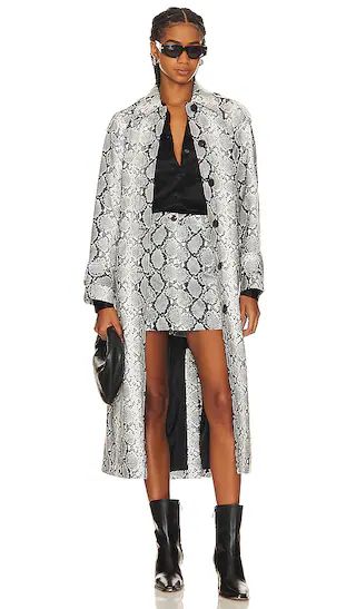 Ingrid Python Coat in White Python | Revolve Clothing (Global)