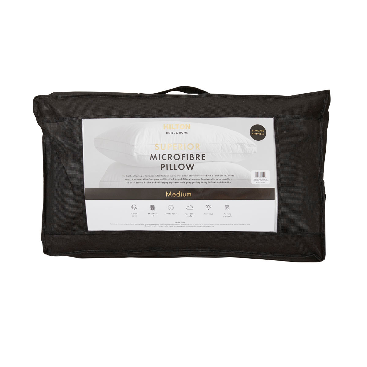 Hotel & Home Superior Microfibre Medium Pillow [HILBHHSPL15B] | Pillow Talk AU