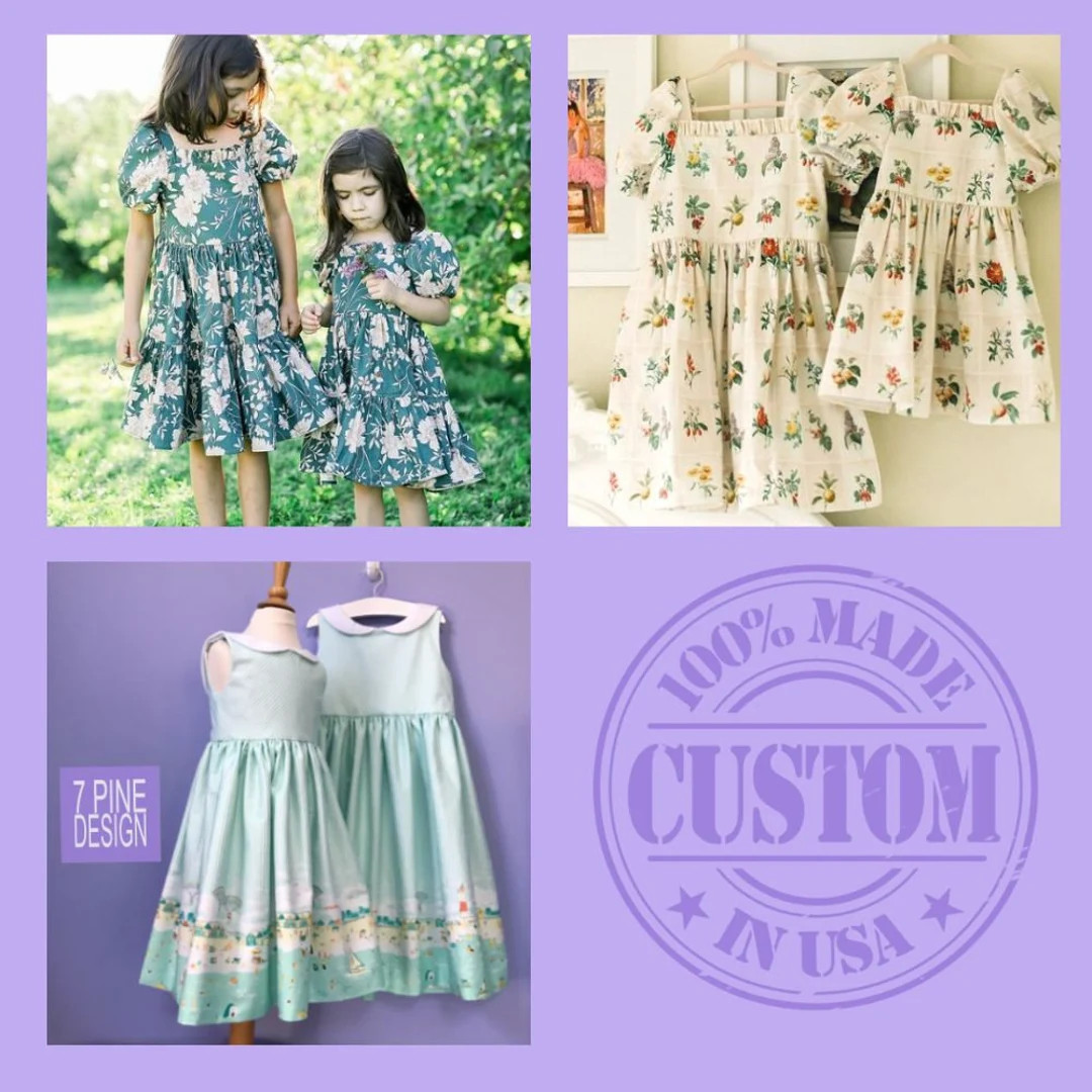 Your Fabric Dress Custom Made Child's Dress Handmade in - Etsy | Etsy (US)