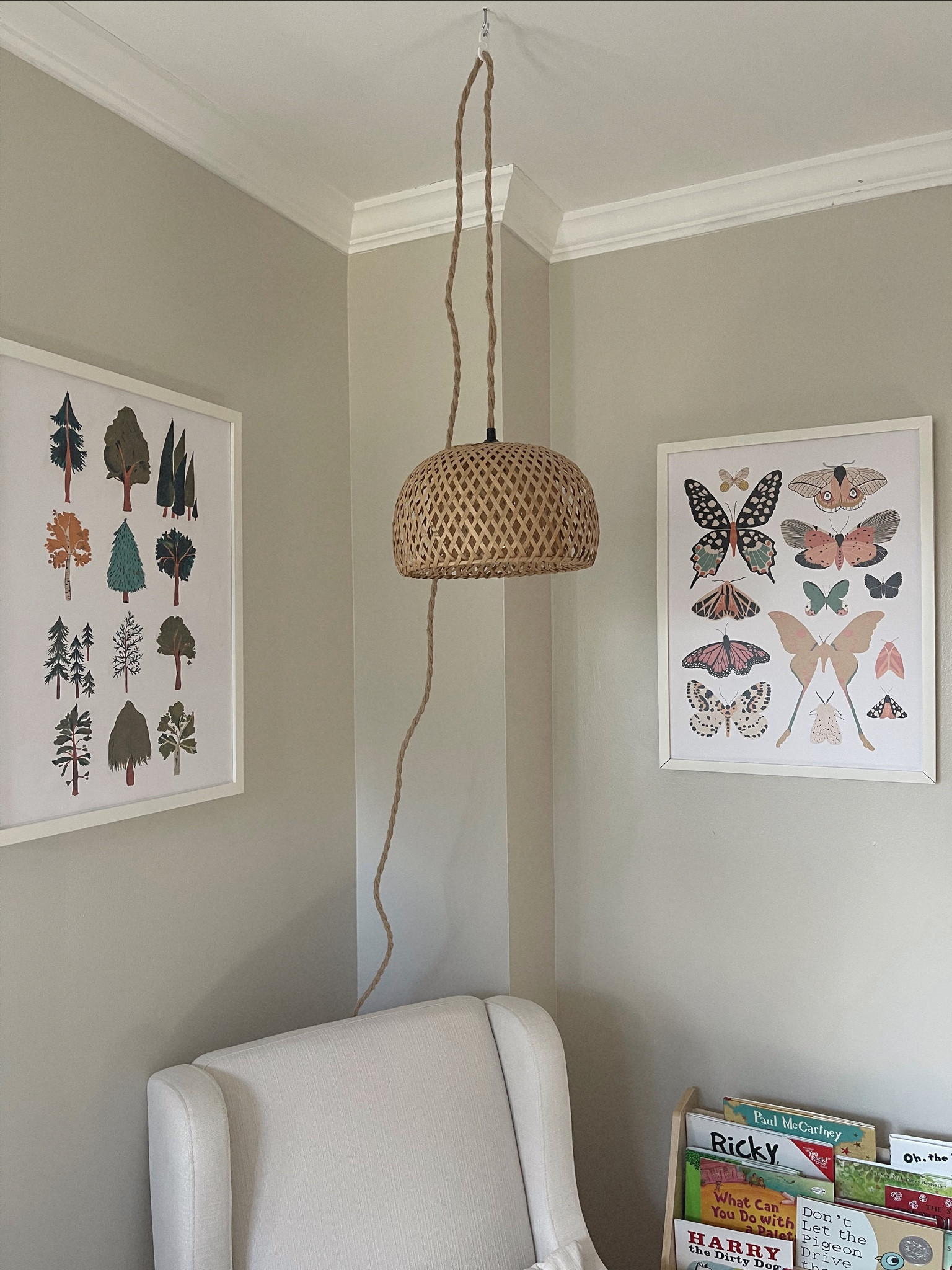 Hanging ratten lamp for reading corner 

#LTKkids #LTKbump #LTKhome