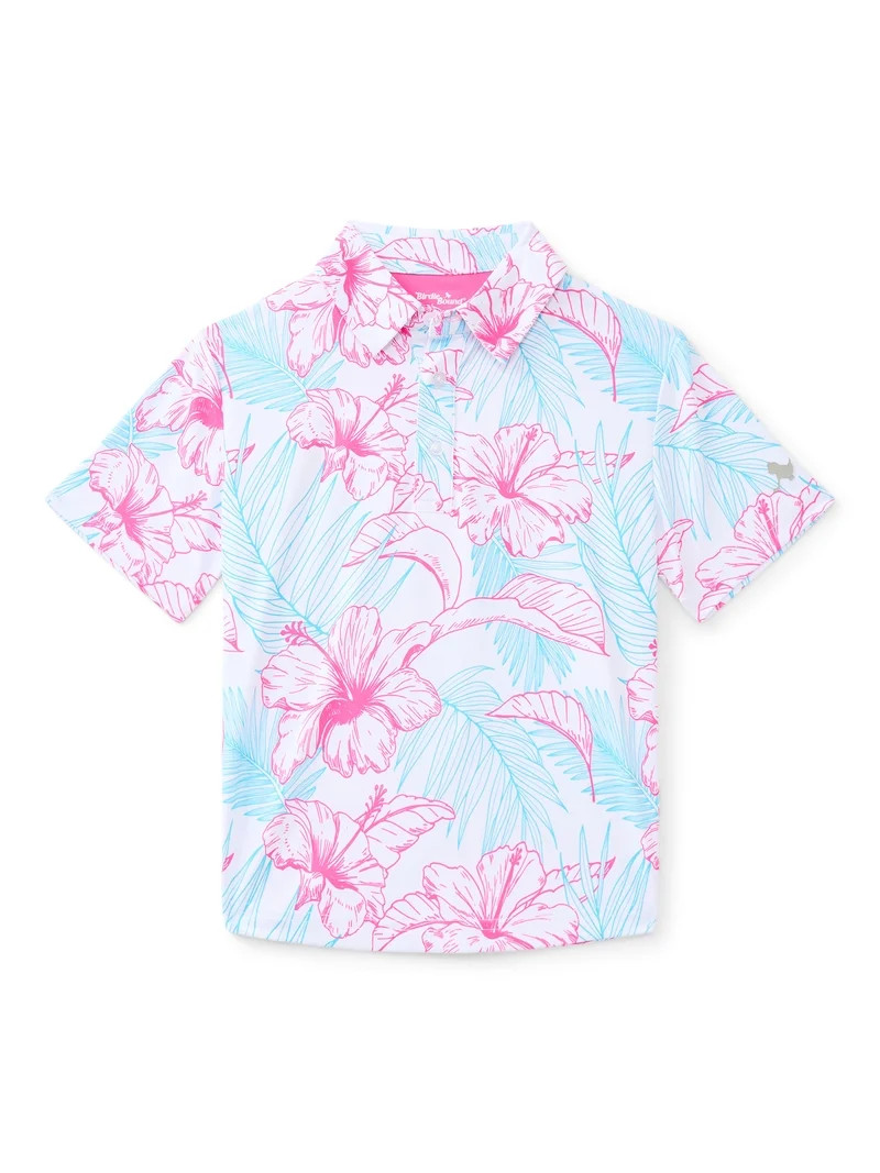 Birdie Bound Boys Print Performance Golf Polo Shirt with UPF50, Sizes XS-XL | Walmart (US)