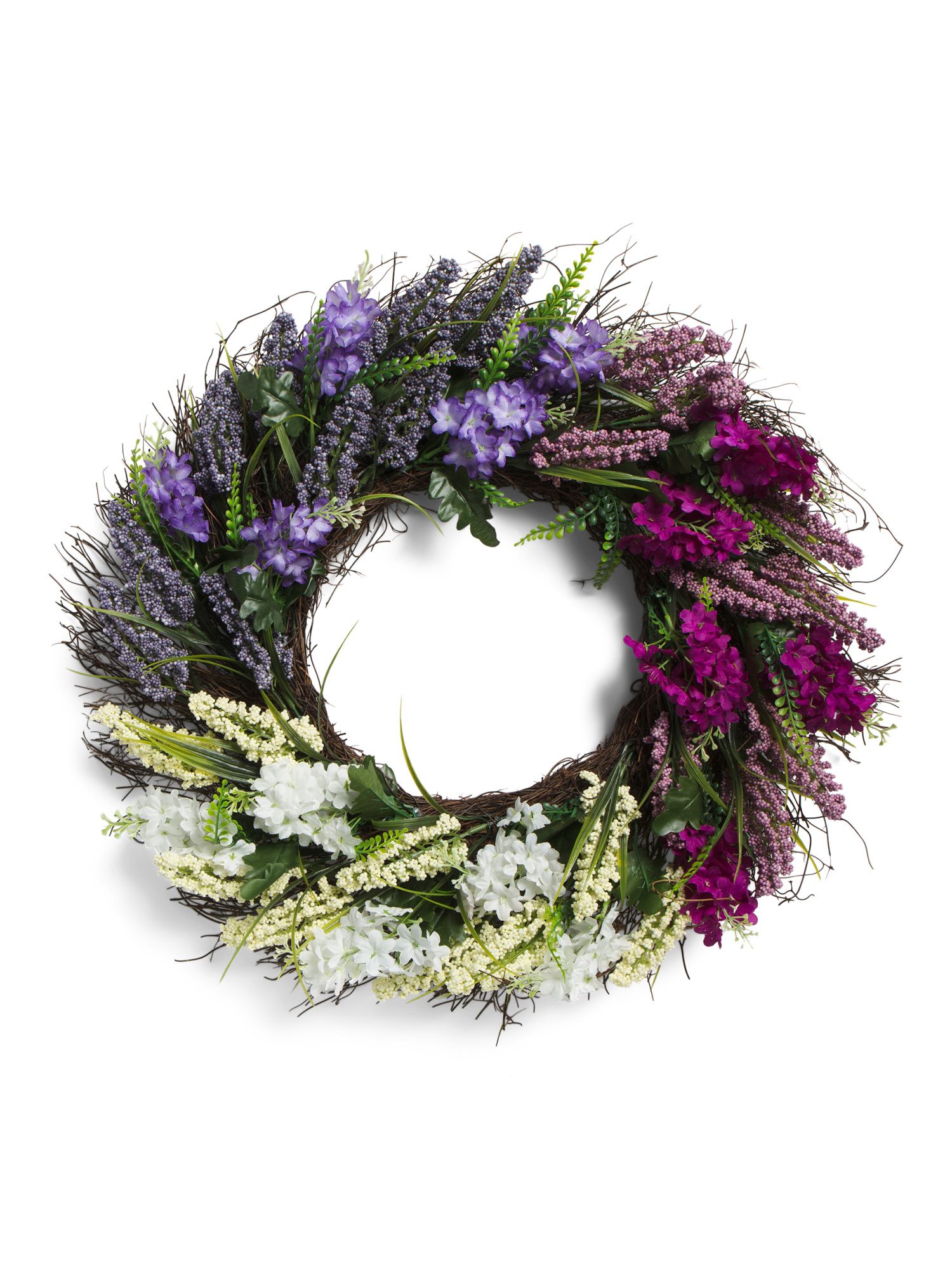 22in Floral Spring Wreath | TJ Maxx