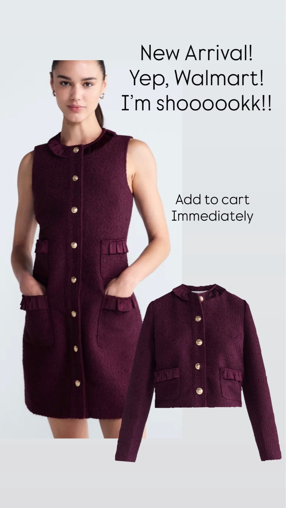 This was an immediate ad card also comes in navy so excited to get this in the mail this week! Walmart, new arrivals have me shook.