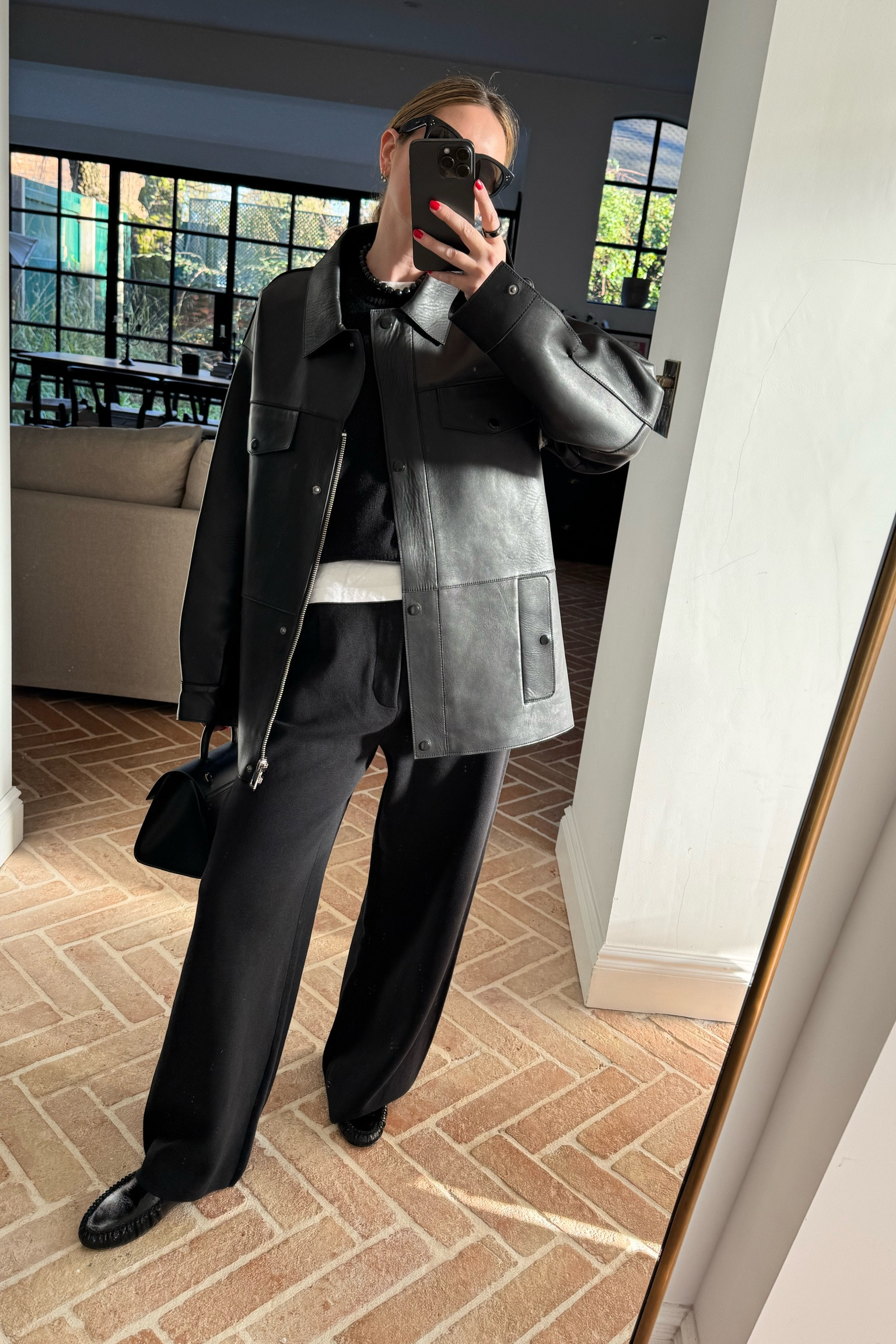 Relaxed trousers + Leather jacket + loafers | casual outfit | workwear | comfortable office style | cosy office outfit | smart casual outfit 

#LTKstyletip #LTKworkwear #LTKeurope