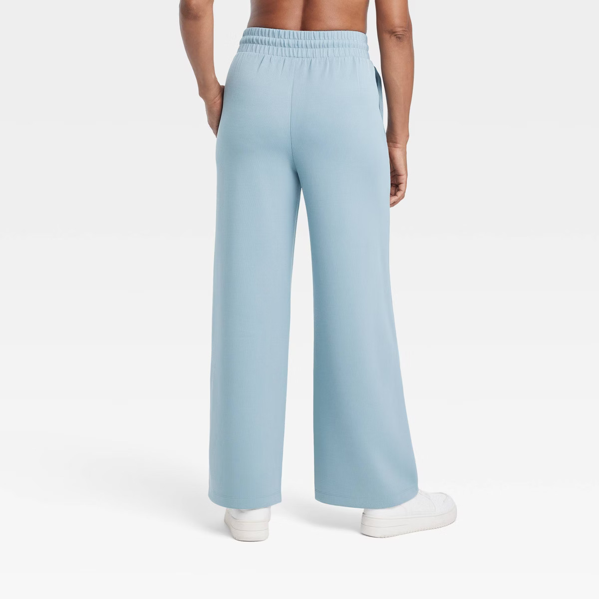 Women's Airy Sleek Ribbed High-Rise Wide Leg Pants - All In Motion™ | Target