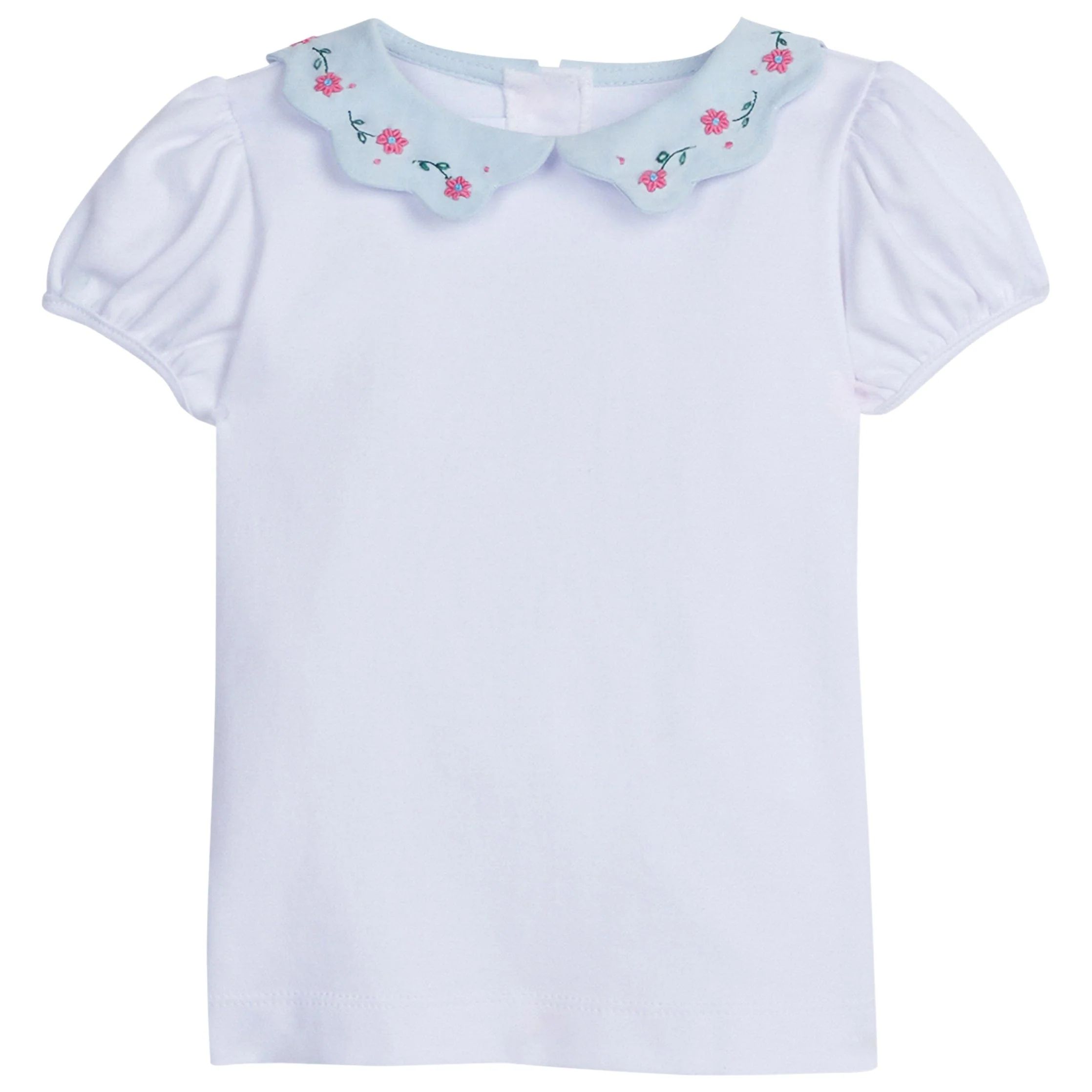 Baby Girl's Rhodes Blouse - Scalloped Collar Shirt | Little English