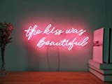 The Kiss Was Beautiful Custom Dimmable LED Neon Signs for Wall Decor (Customizable Options: Color, S | Amazon (US)
