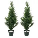 Nature Spring Large Potted Artificial Cedar Tree - 34", Set of 2 | Target