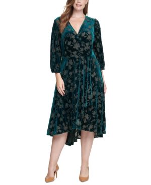 Calvin Klein Plus Size Velvet Burnout Maxi Dress | Macys (US)