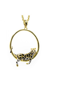 Click for more info about Clouded Leopard Hoop Necklace