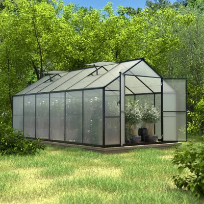 8×12 Ft. Aluminum Greenhouse | Wayfair North America