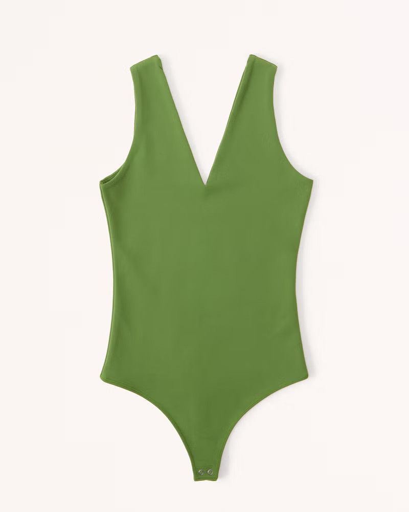 Seamless Fabric V-Neck Bodysuit, Abercrombie, Vacation Outfits | Abercrombie & Fitch (US)