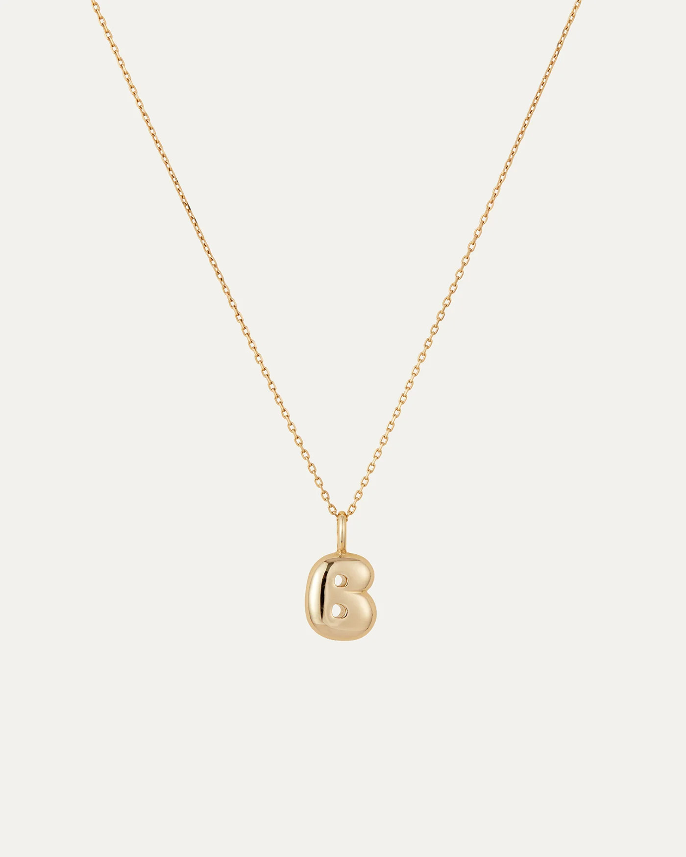 14K Gold Bubble Letter Necklace - B | Jenny Bird (US)