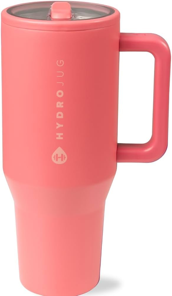 HydroJug Traveler - 40 oz Water Bottle with Handle & Flip Straw - Fits in Cup Holder, Leak Resist... | Amazon (US)