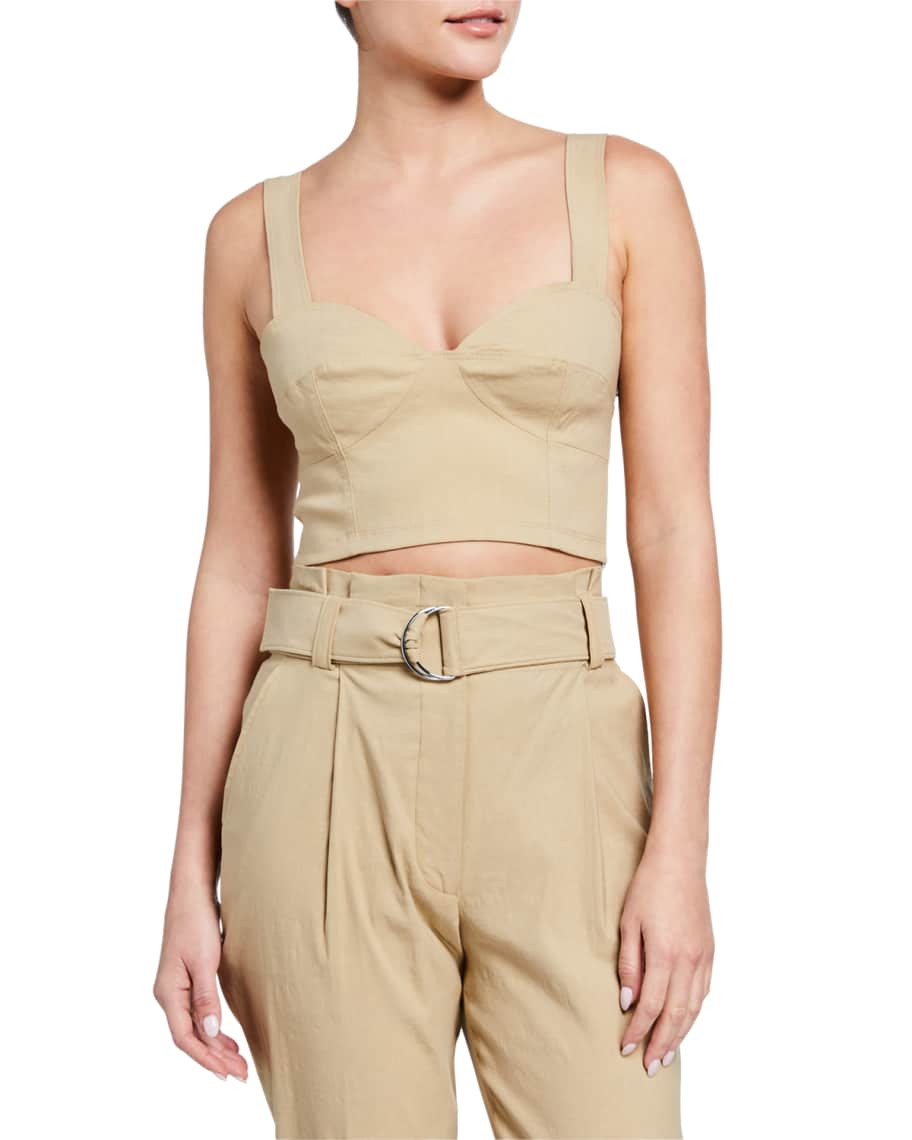 A.L.C. Alessandra Cropped Bustier Top | Neiman Marcus