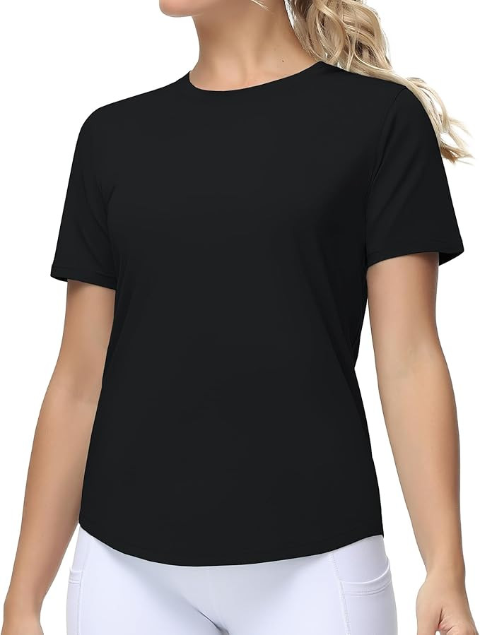 THE GYM PEOPLE Women's Workout Short Sleeve Breathable T-Shirts Athletic Yoga Tee Tops | Amazon (US)