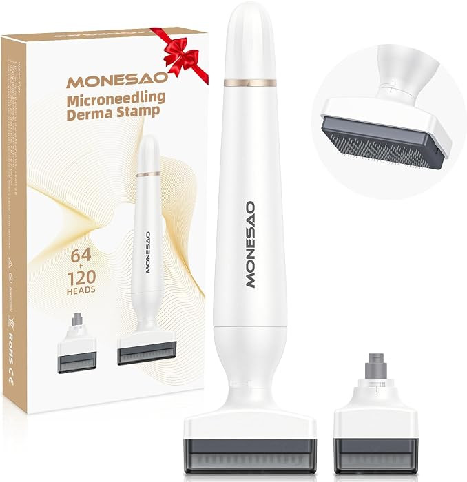 Derma Stamp, MONESAO Microneedling Stamp for Skin Face Hair Scalp Beard, Microneedle Dermastamp T... | Amazon (US)