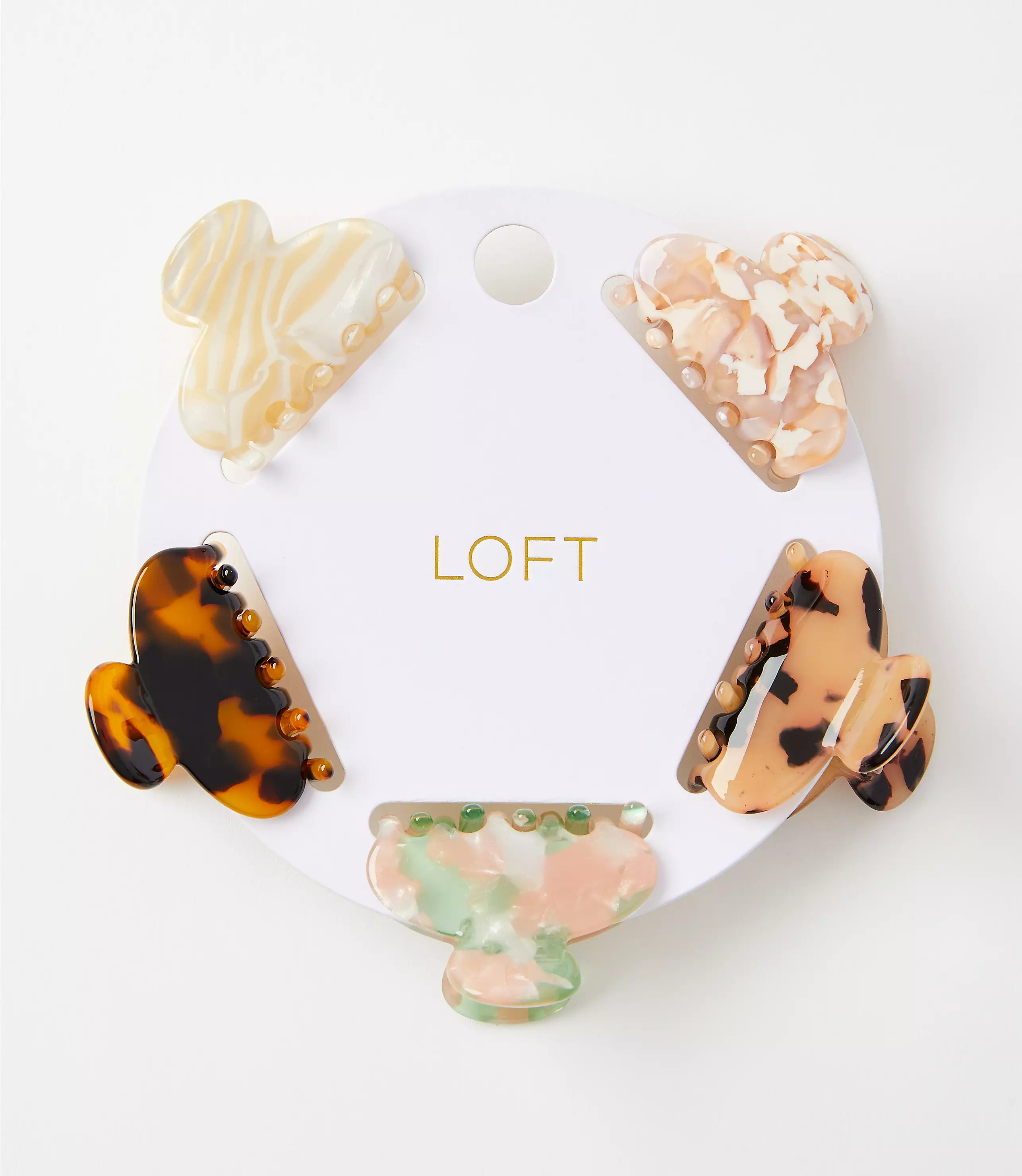 Tortoiseshell Print Mini Claw Hair Clip set | LOFT