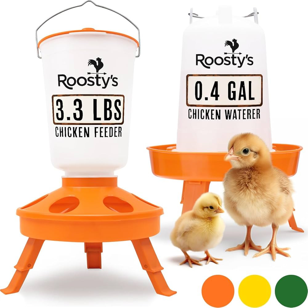 Roosty's - Top Fill 1.5KG Chick Feeder and 1.5L Chick Waterer - Chicken Feeders and Waterers | Sm... | Amazon (US)