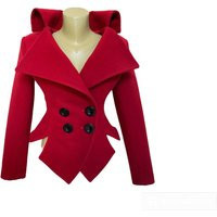 Women Red Blazer, Slim Fit Jacket, Tailored Blazer, Asymmetrical Coat, Red Short Jacket | Etsy (US)