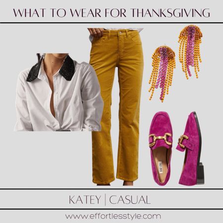 Love the pops of magenta in this elevated casual look for the Thanksgiving holiday!  Those loafers tho….

#LTKSeasonal #LTKshoecrush #LTKstyletip