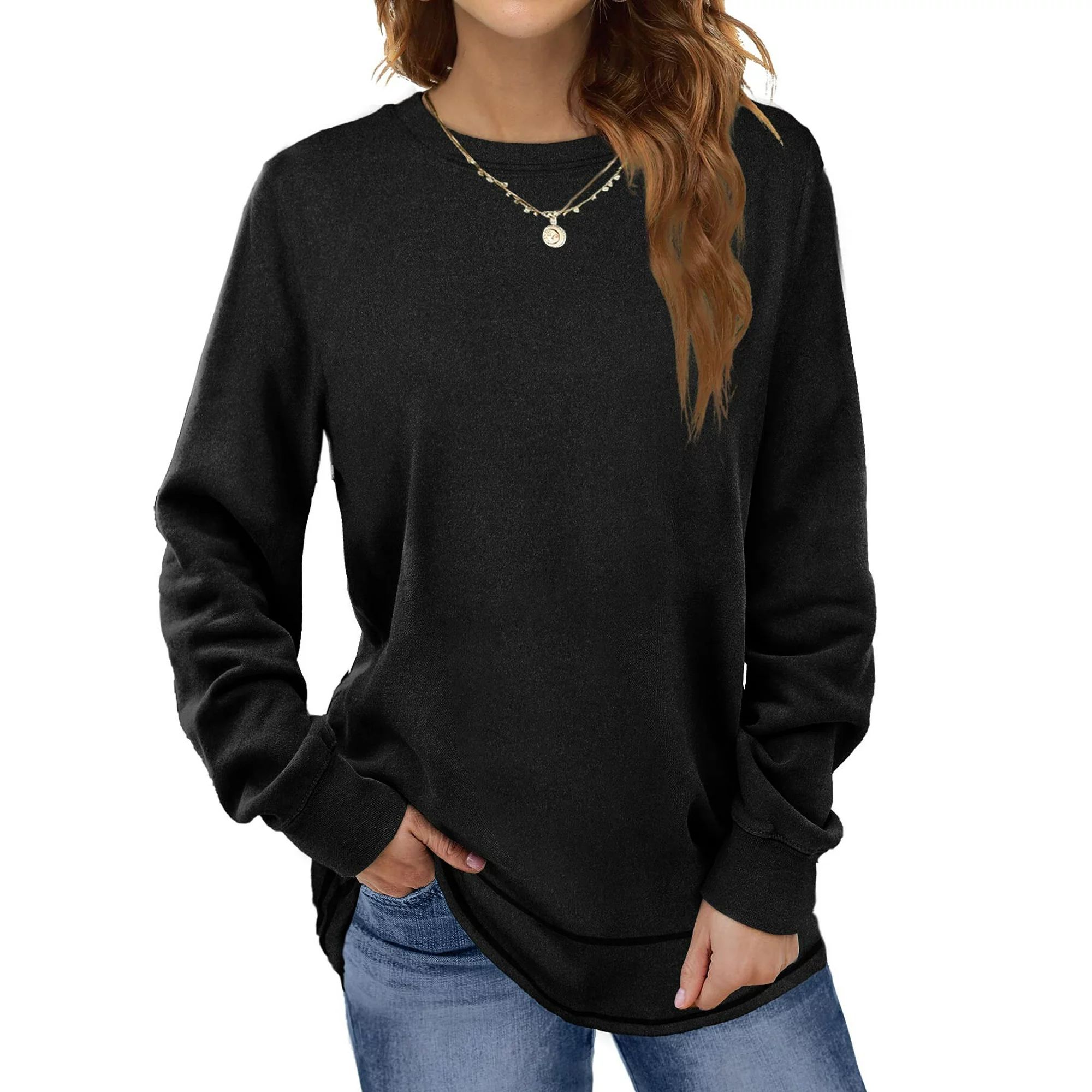 Fantaslook Sweatshirts for Women Crewneck Casual Long Sleeve Shirts Tunic Tops | Walmart (US)